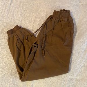 Brown Linen Joggers